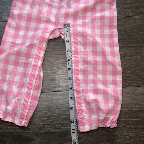 Janie And Jack Taffy Pink Gingham Jumpsuit Girls Size 18-24 Months - Picture 2 of 12